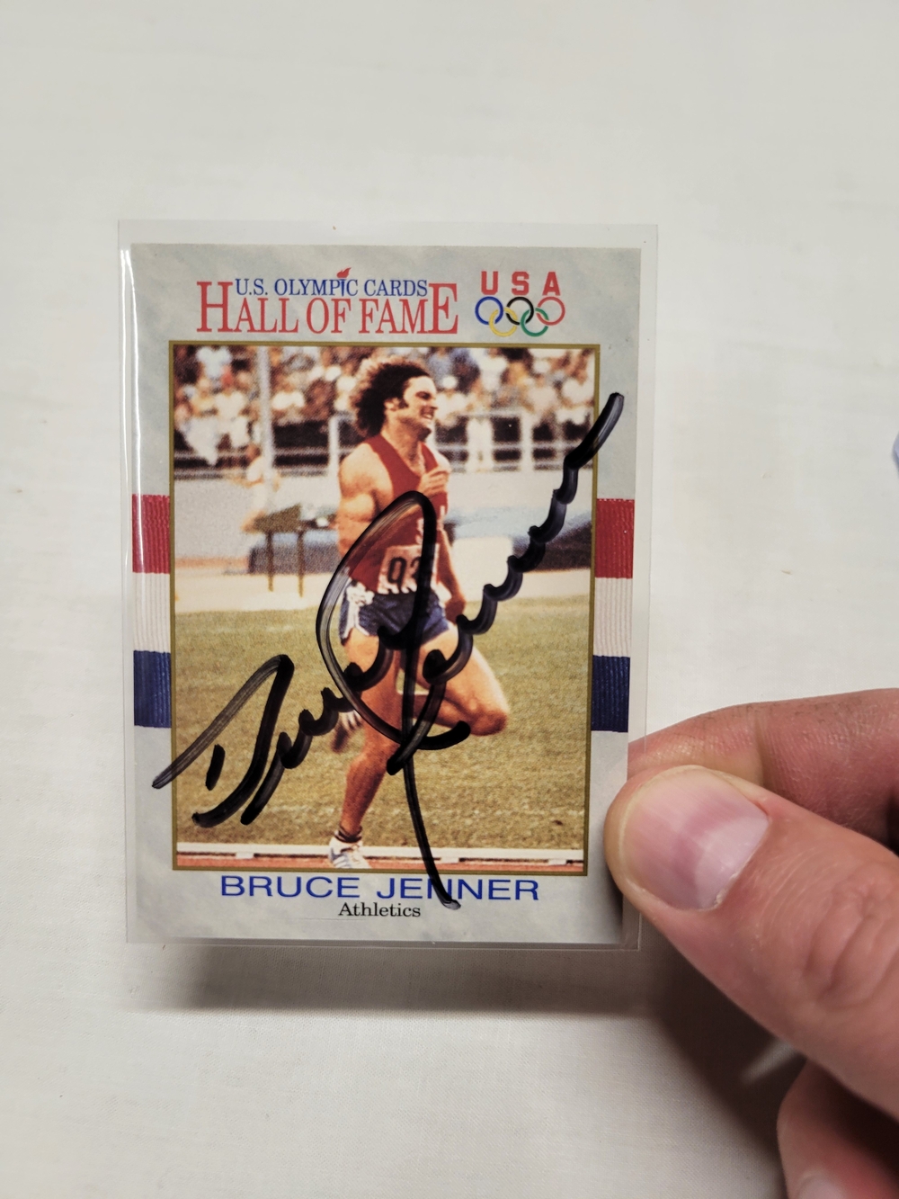 Bruce Jenner U.S. Olympic Cards Hall of Fame Autographed Card - Auto 1991